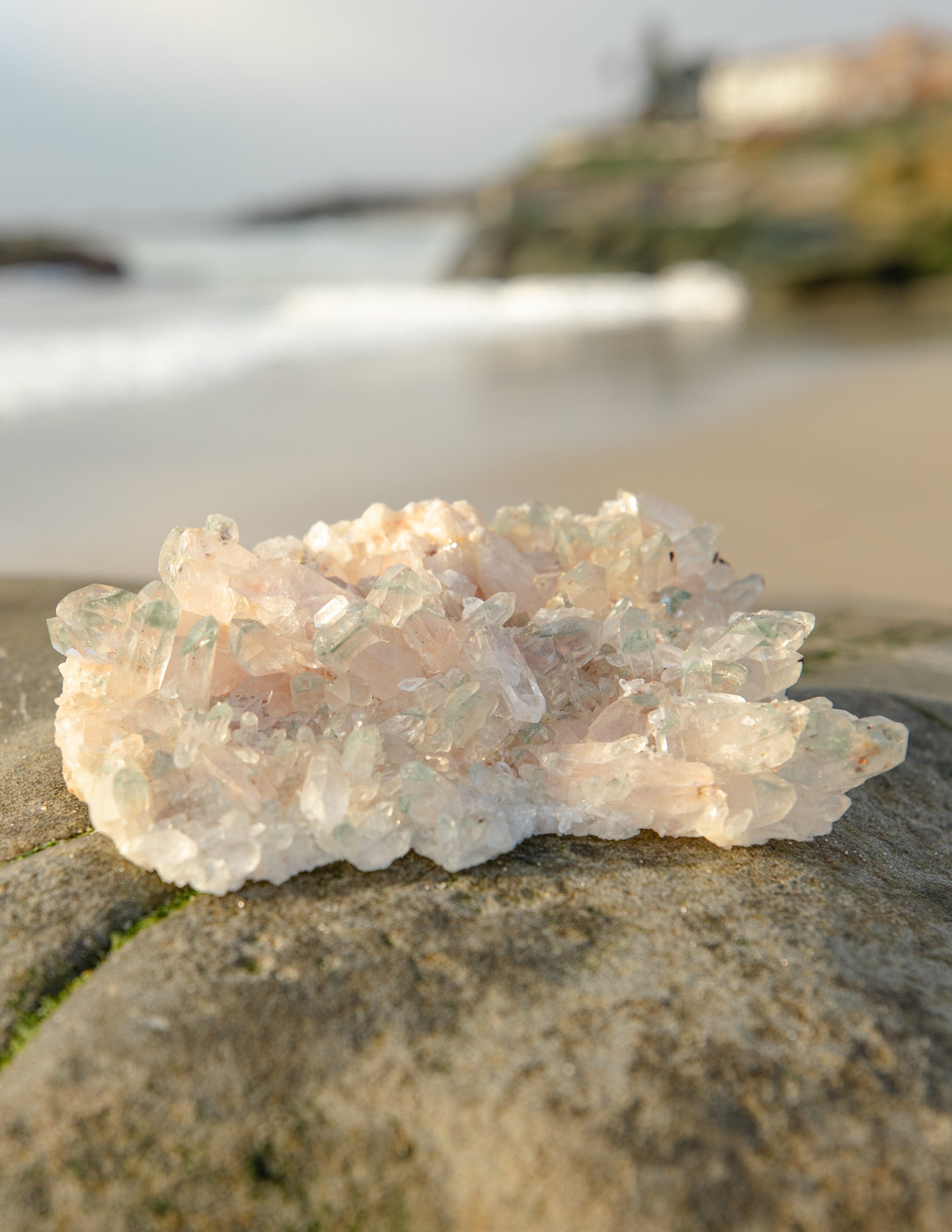 Pink Samadhi Himalayan Quartz With Green Chlorite