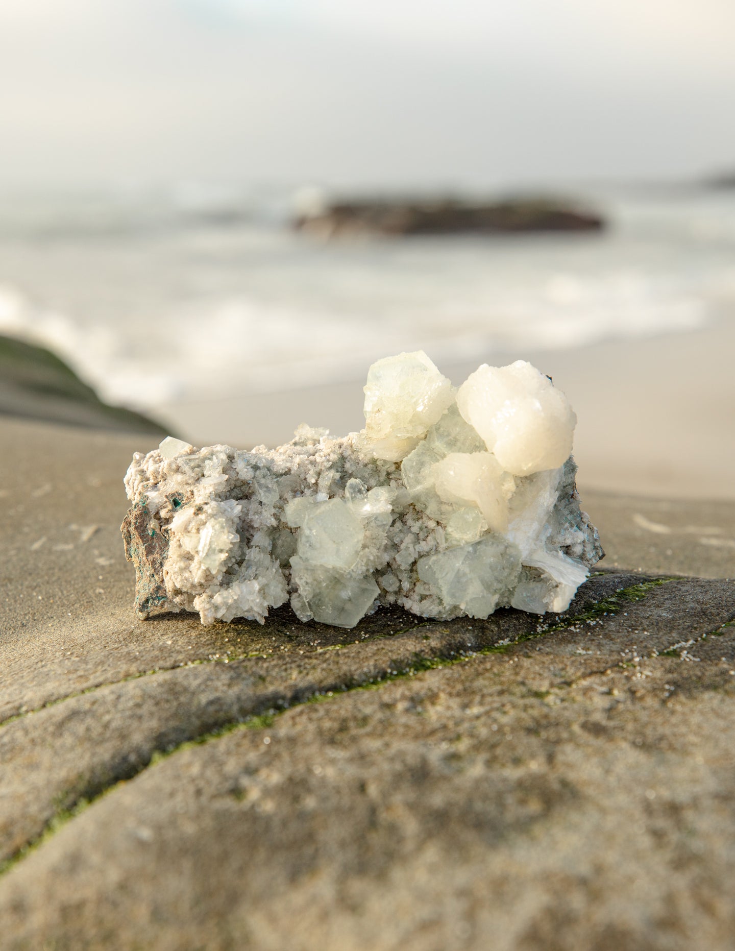 Green Apophyllite With Stilbite